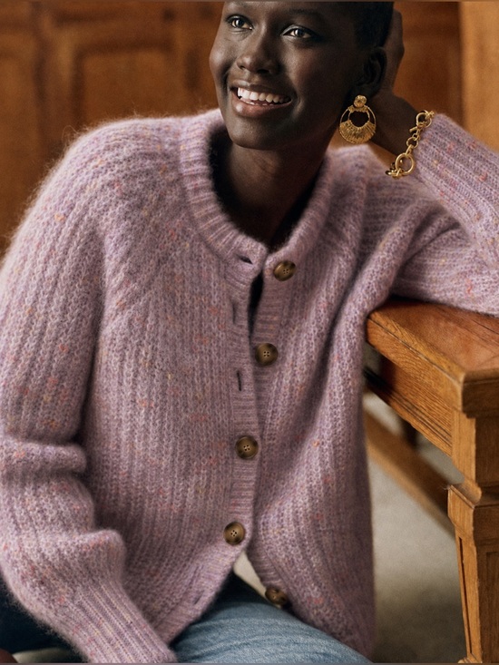 Sezane Sweaters - Sézane Othello Cardigan – Multicoloured Lilac